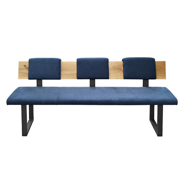Wells Bench with Back-Fabric Seat